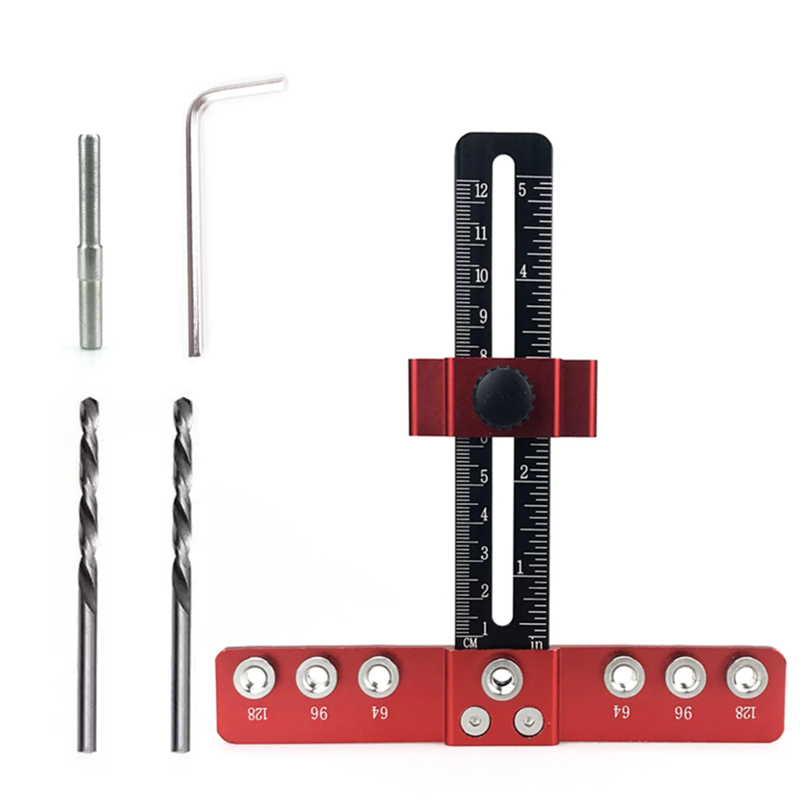 Woodworking Scribe Marking T-Rule Gauge 6'' Drilling Punching Locator Aluminum Alloy Hole Positioning Crossed Gauge Tools
Woodworking Scribe Marking T-Rule Gauge 6'' Drilling Punching Locator Aluminum Alloy Hole Positioning Crossed Gauge Tools