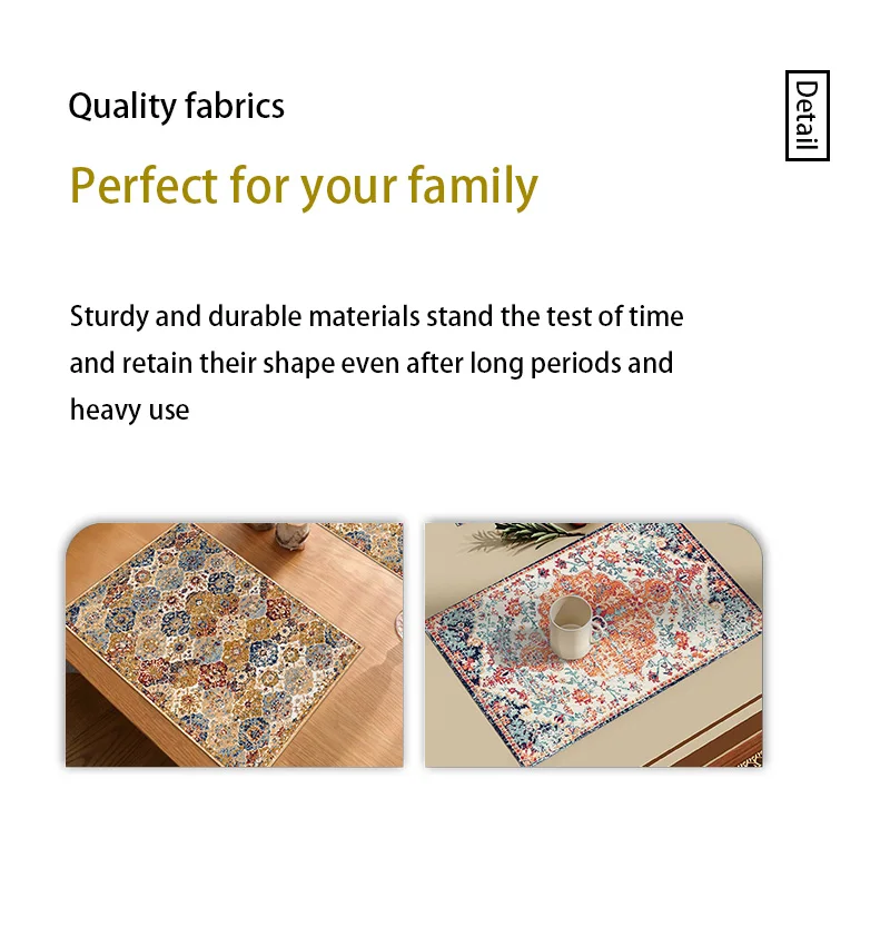 Teslin placemat polyester Indian style anti slip insulation family table decoration table mat restaurant decoration mat 7 Mallzona S190b4a34258e4d3680fce2bce55d9326o Teslin placemat polyester Indian style anti slip insulation family table decoration table mat restaurant decoration mat Mallzona
