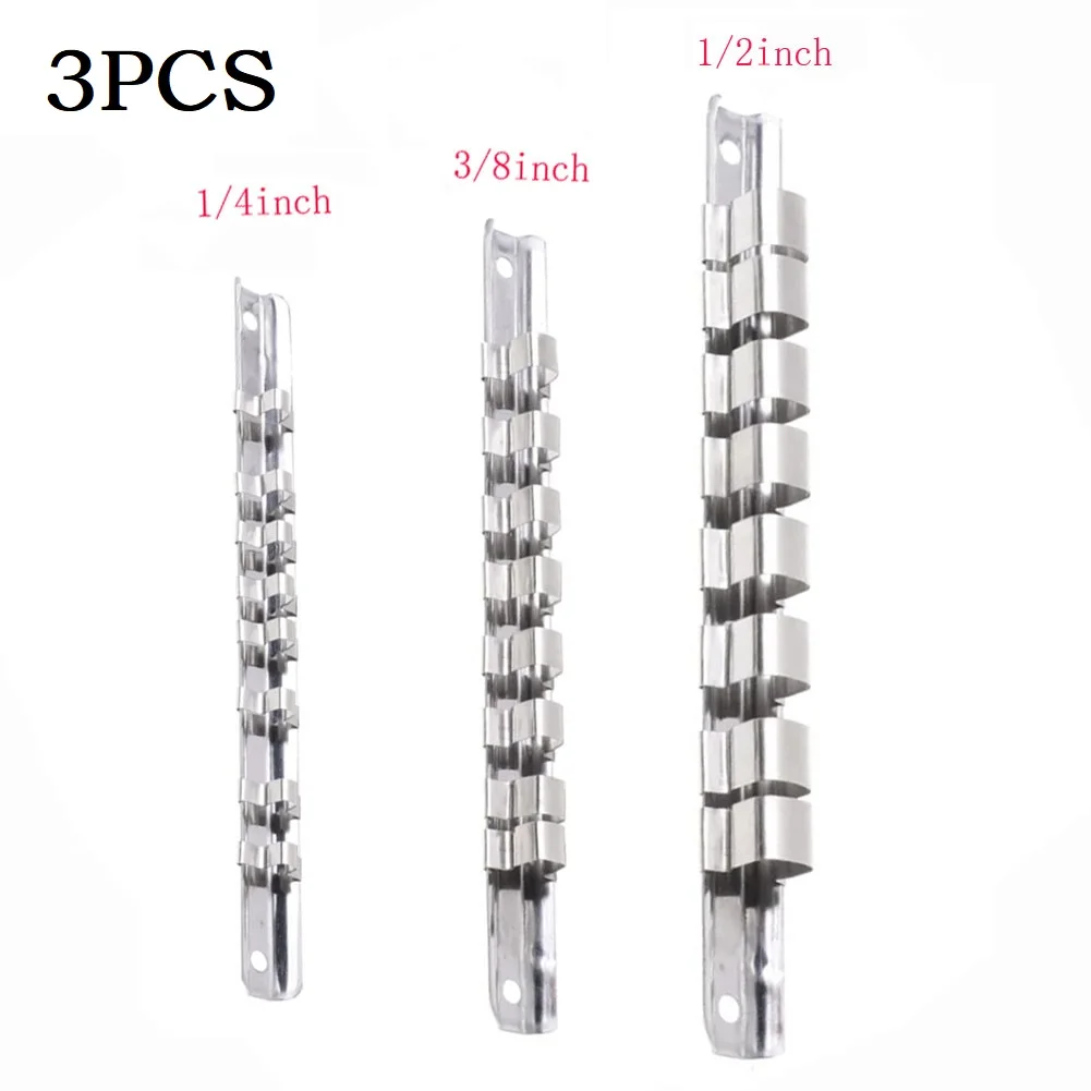 Socket Rack Holder 1/4 3/8 1/2inch With 8 Clips On Rail Tool Organizer Storage Rail Tool Wall-mounted Home Useful Tools
Socket Rack Holder 1/4 3/8 1/2inch With 8 Clips On Rail Tool Organizer Storage Rail Tool Wall-mounted Home Useful Tools
