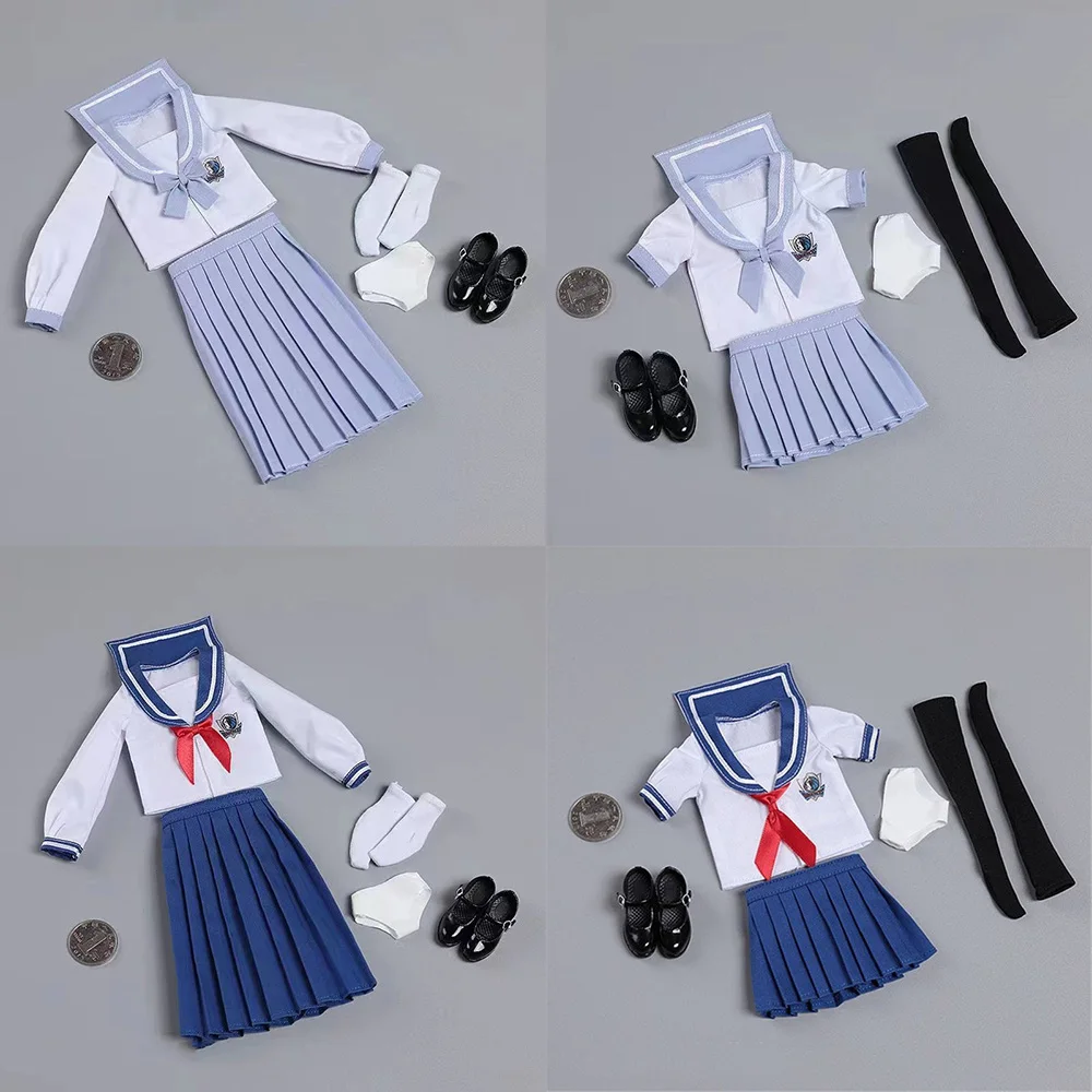 

Long/Short Style cdtoys cd031 1/6 Sailor Suit Student Uniform JK Skirt Pleated Dress Shoes Model for 12 inch Action Figure