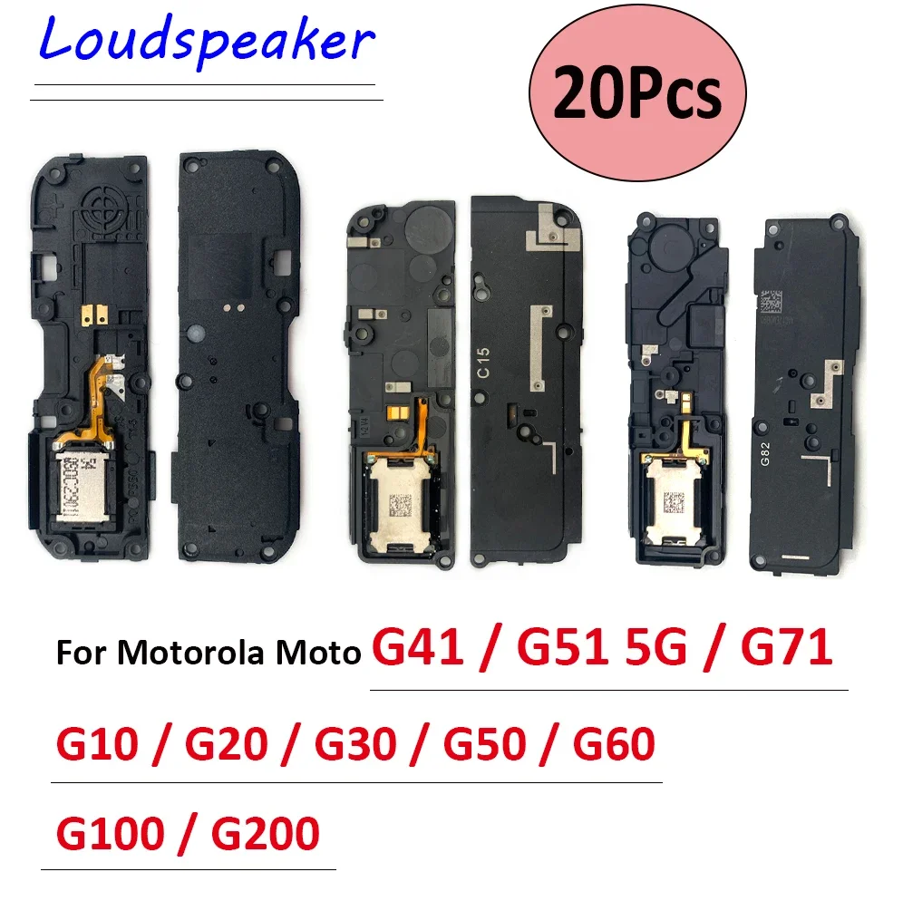 

20Pcs，Original Replace Loudspeaker bottom Loud Speaker Sound Buzzer Ringer Flex For Moto G100 G200 G60 51 5G G41 G71 G50 G30 G10