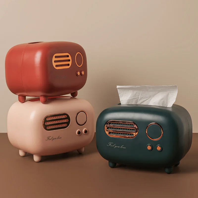 Creative Plastic Radio Tissue Box for Living room Bedside Korean Modern Home Decor Handcrafts Retro Paper Holder Green Red Pink
Creative Plastic Radio Tissue Box for Living room Bedside Korean Modern Home Decor Handcrafts Retro Paper Holder Green Red Pink