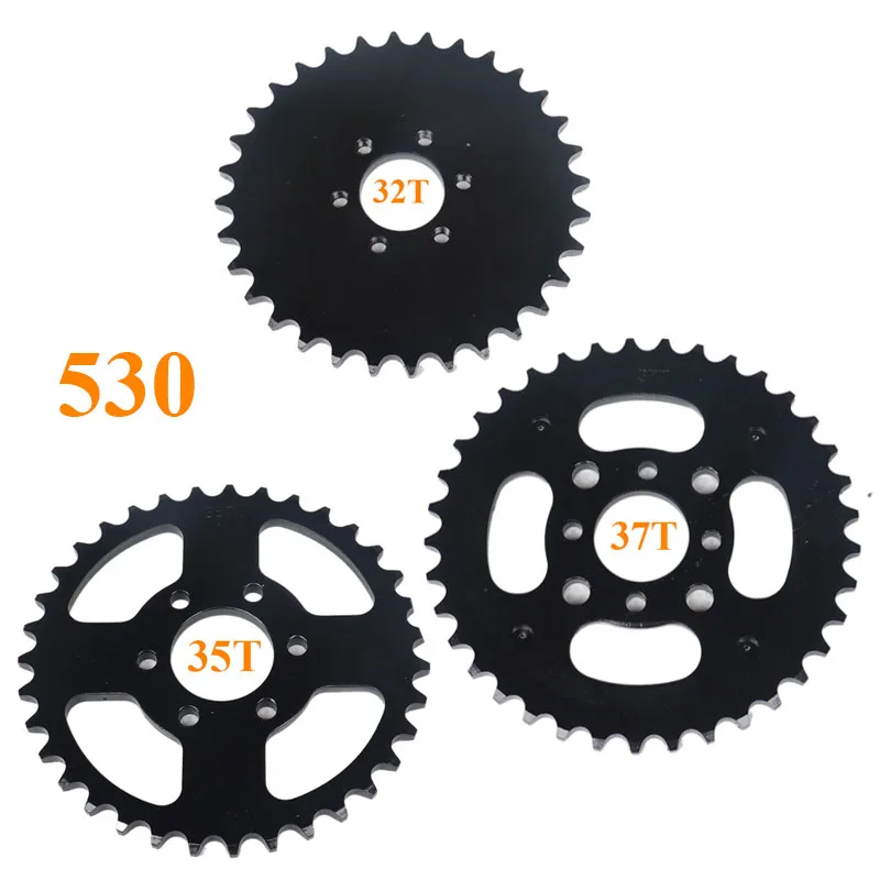 530 Chain 32T/35T/37T Teeth Rear Sprocket Black for ATV Quad Pit Dirt Bike Buggy Go Kart Four-wheel Off-road Vehicle Motorcycle
530 Chain 32T/35T/37T Teeth Rear Sprocket Black for ATV Quad Pit Dirt Bike Buggy Go Kart Four-wheel Off-road Vehicle Motorcycle