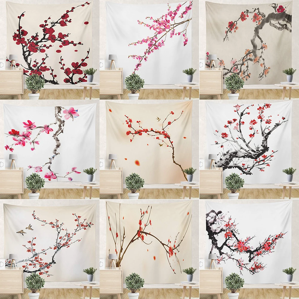 Red Pink Peach Blossom Plum Print Pattern Tapestry Home Living Room Dormitory Wall Decor Background Cloth
Red Pink Peach Blossom Plum Print Pattern Tapestry Home Living Room Dormitory Wall Decor Background Cloth