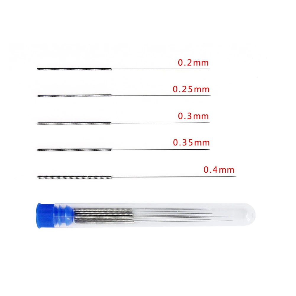 10pcs Stainless Steel Nozzle Cleaning Needles Tool 0.2mm 0.25mm 0.3mm 0.35mm 0.4mm Drill For V6 Nozzle 3D Printers Parts
10pcs Stainless Steel Nozzle Cleaning Needles Tool 0.2mm 0.25mm 0.3mm 0.35mm 0.4mm Drill For V6 Nozzle 3D Printers Parts