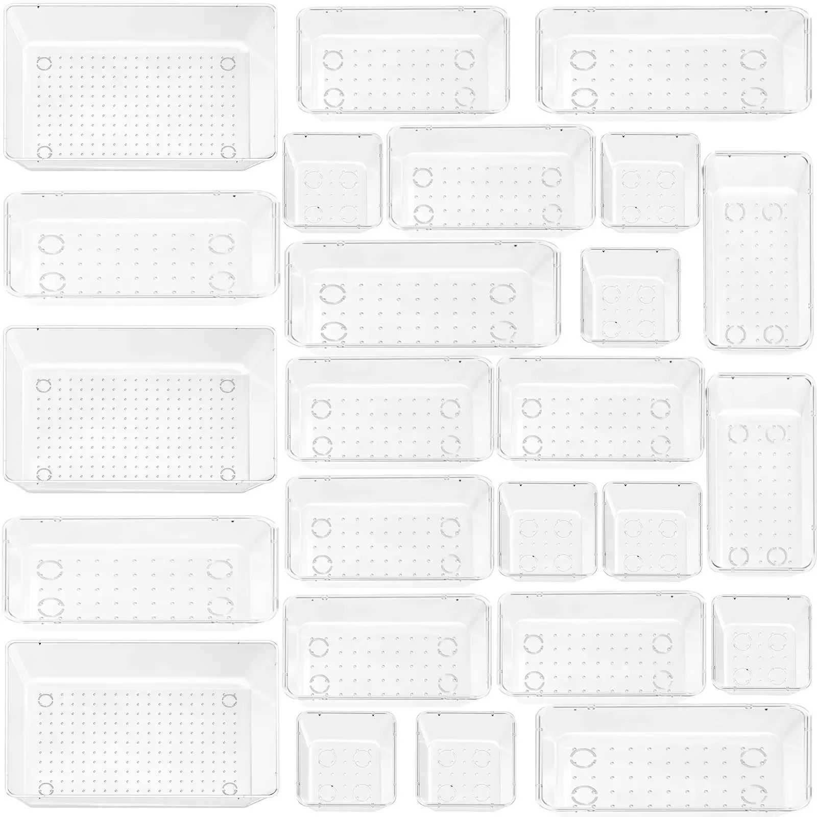 

Clear Makeup Set Storage Gadgets Bins Office Drawer Kitchen Organizers PCS Bedroom for 25 Organizer Divider