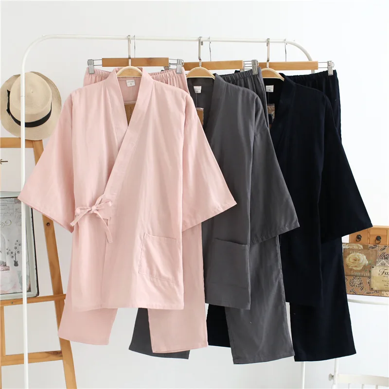 Pure Cotton Japanese Kimono Traditional Summer Autumn Pajamas Set Yukata Women Men Causal Long Sleeve Home Clothes Kimono Suit
Pure Cotton Japanese Kimono Traditional Summer Autumn Pajamas Set Yukata Women Men Causal Long Sleeve Home Clothes Kimono Suit