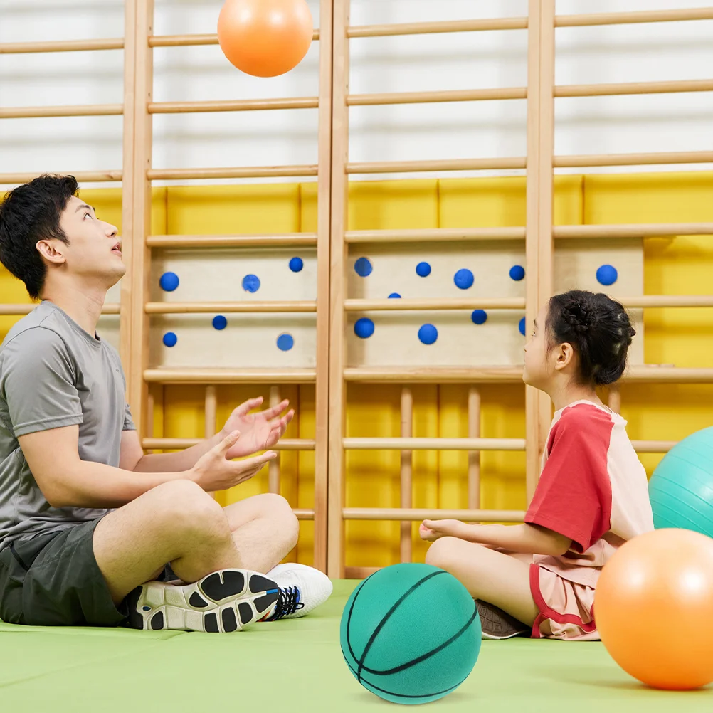 

Бесшумная баскетбольная игрушка для помещений, Обучающие игрушки с низким уровнем шума, надувные губки, эластичные прыгающие Сменные шарики