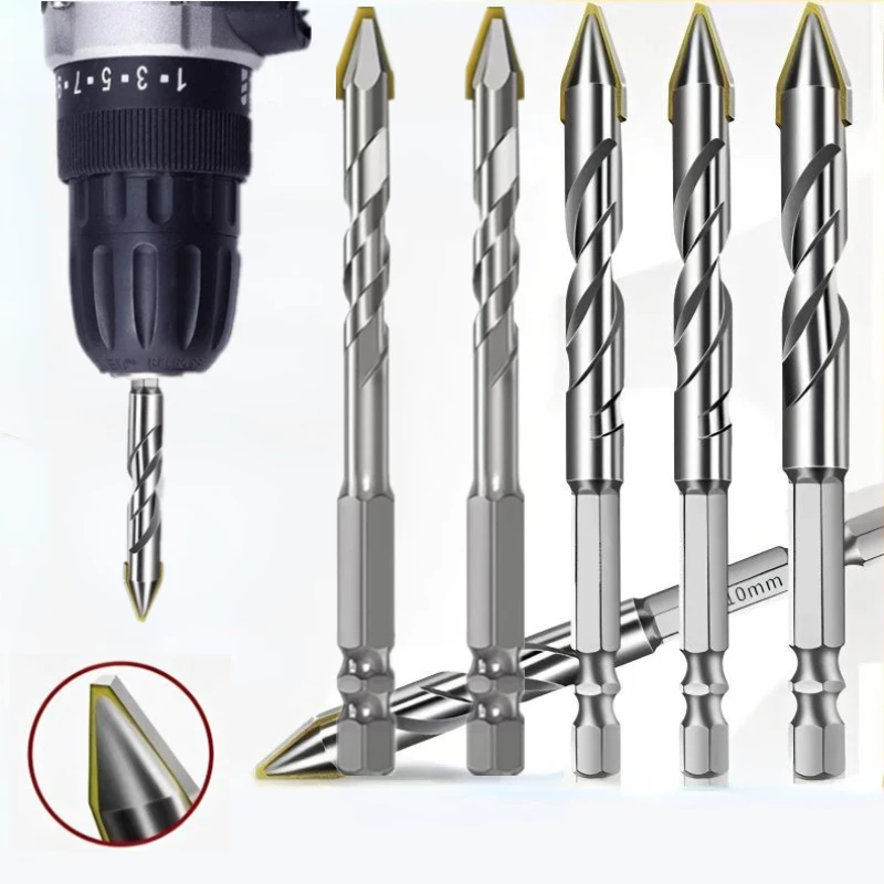 

Special Crooked Tip Eccentric Drill Bit Set For Concrete Masonry Metal Glass Ceramic Tile Electric Drilling Tool Accessories