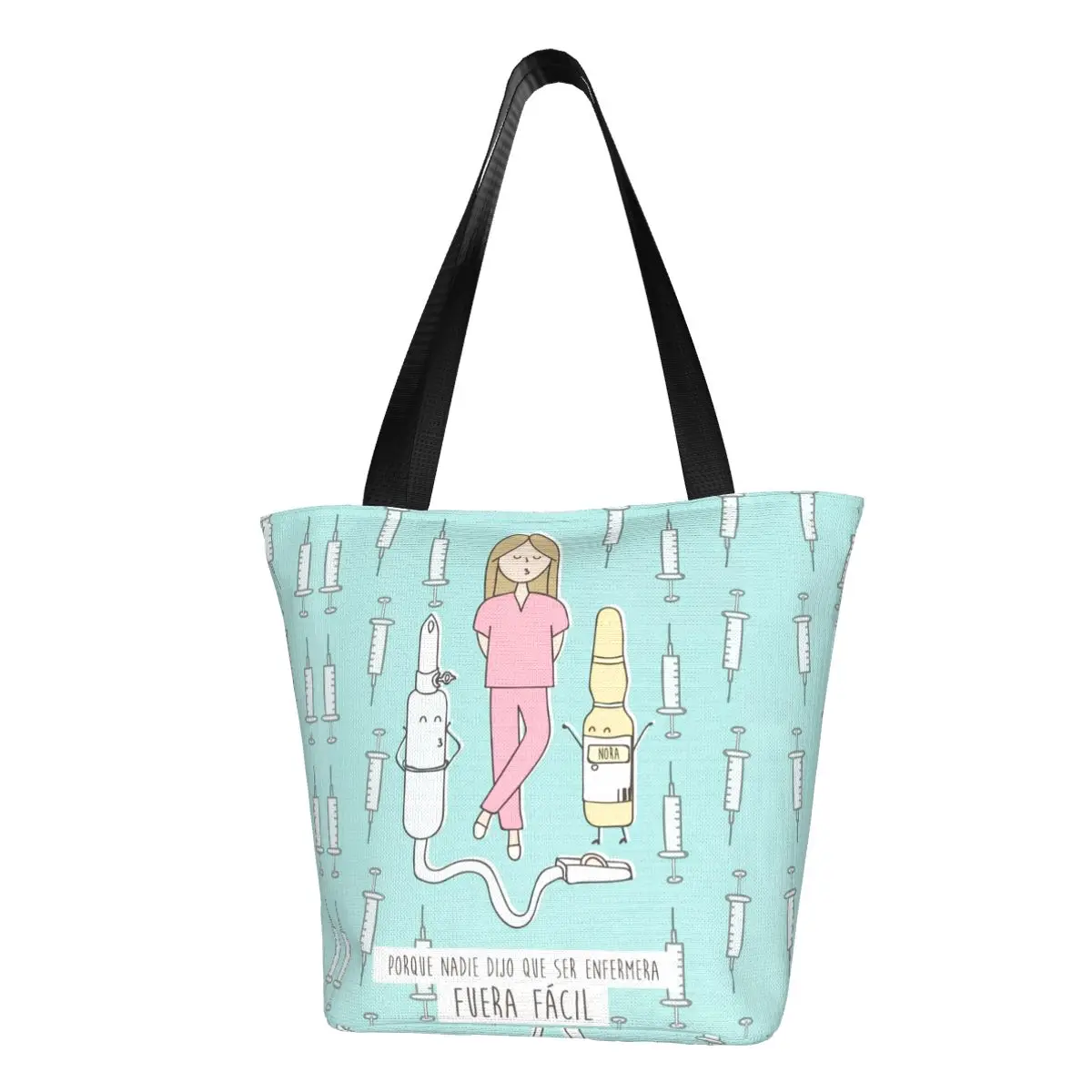 Trendy Female Doctor Nurse Enfermera En Apuros Top Handle Bags With Zipper Opening Accessories Tote Bag
Trendy Female Doctor Nurse Enfermera En Apuros Top Handle Bags With Zipper Opening Accessories Tote Bag