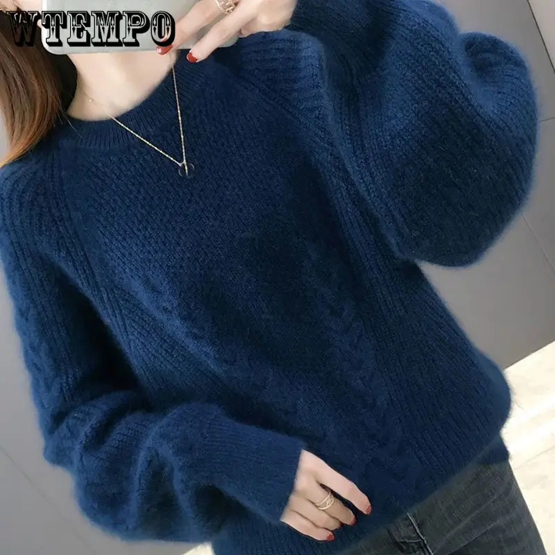 WTEMPO O-neck Pullover Sweater Solid Color Loose Casual Knitwear Hot Winter Clothes Women Warm Soft Jumper Korean Fashion New
WTEMPO O-neck Pullover Sweater Solid Color Loose Casual Knitwear Hot Winter Clothes Women Warm Soft Jumper Korean Fashion New