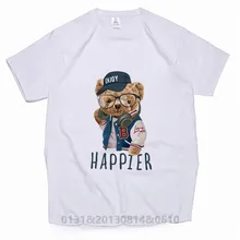 Happier Bear Printed Tshirt Female O-Neck Casual T Shirt Cartoon Bear Women's T-shirt Summer Short Sleeved Unisex Top Tees Woman
Happier Bear Printed Tshirt Female O-Neck Casual T Shirt Cartoon Bear Women's T-shirt Summer Short Sleeved Unisex Top Tees Woman