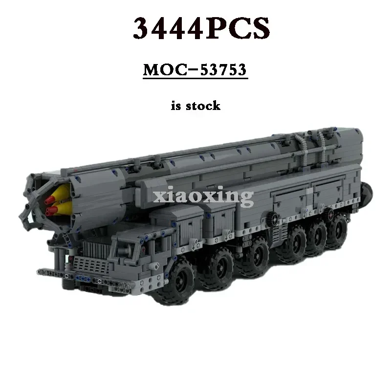 MOC-53753 MOC-53755 MAZ-547 Missile Transport Truck Kids Building Block Toy 3444PCS Kids Christmas Gift Birthday Gift DIY Toys
MOC-53753 MOC-53755 MAZ-547 Missile Transport Truck Kids Building Block Toy 3444PCS Kids Christmas Gift Birthday Gift DIY Toys