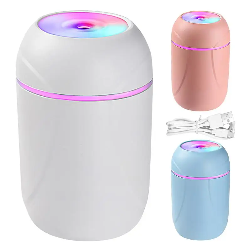 

Colorful Light Humidifier 260ml Air Purification Desktop Mini Humidifiers Fast Power Supply Air Humidifier for Yoga Studios Game