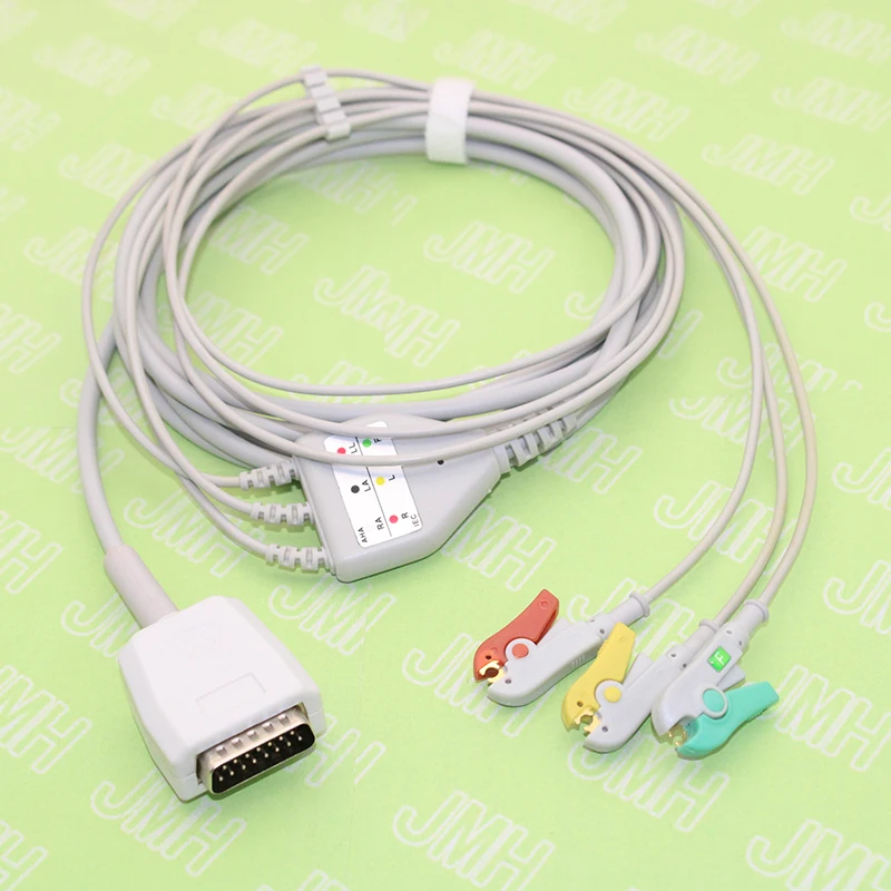 

OEM Customized Product DB15 Pins 3-Lead ECG Cable AHA Or IEC Clip Or Snap Electrode Leadwire