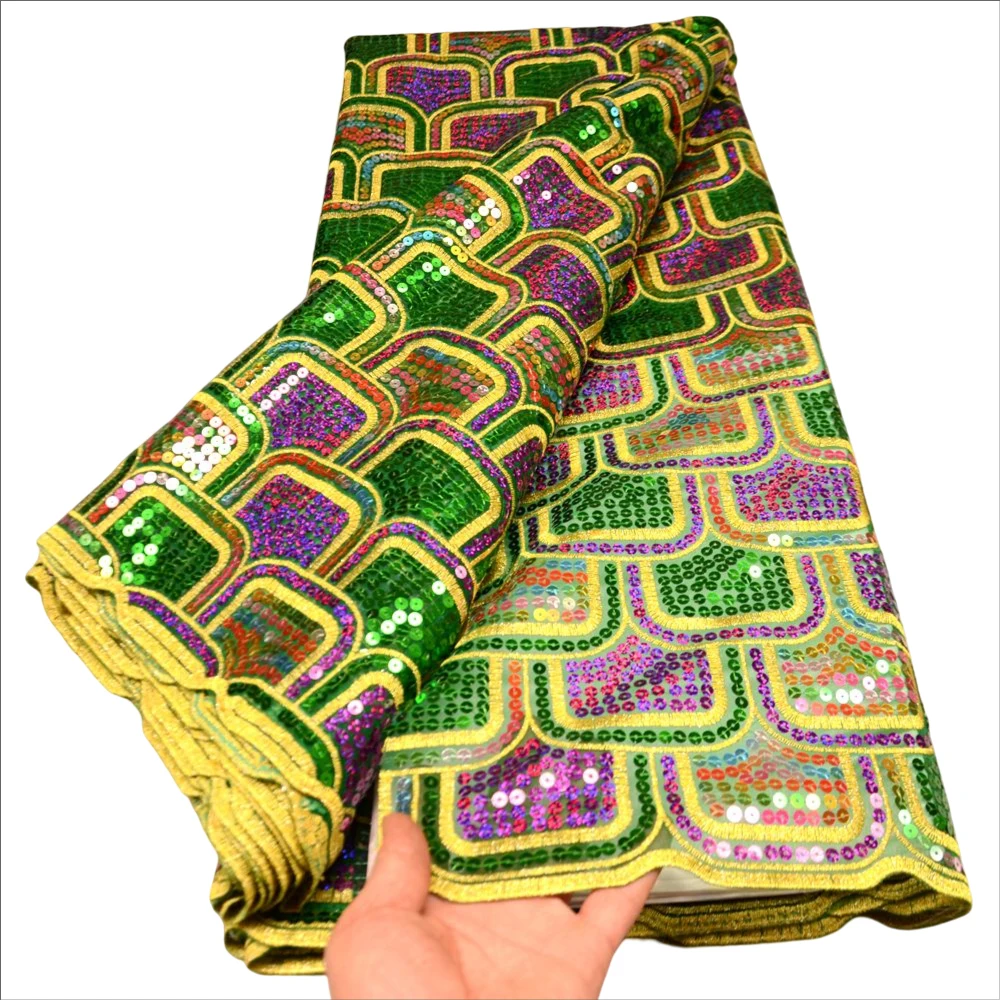 Embroidery Nigerian Sequin Tulle Lace Fabric Green African Sequence Lace Fabric High Quality French Mesh Net Lace For party dres
Embroidery Nigerian Sequin Tulle Lace Fabric Green African Sequence Lace Fabric High Quality French Mesh Net Lace For party dres