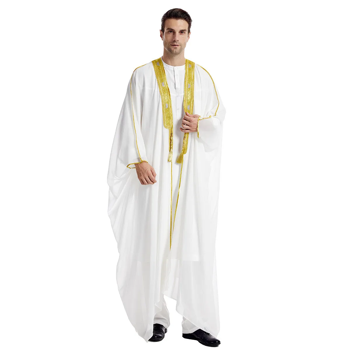 عبايه Designer Spring Summer Men's Casual Solid Color Long Sleeve Shirt Loose Round Neck Robe Men Thobe Muslim Kabaya
عبايه Designer Spring Summer Men's Casual Solid Color Long Sleeve Shirt Loose Round Neck Robe Men Thobe Muslim Kabaya