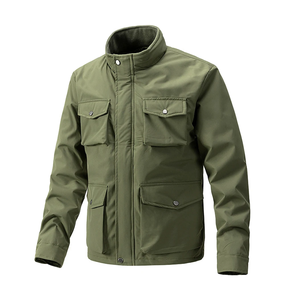 Men Work Jacket Stand Collar Zip-up Cotton Coat Long Sleeve Business Top Thicken Winter Autumn Warm Coats
Men Work Jacket Stand Collar Zip-up Cotton Coat Long Sleeve Business Top Thicken Winter Autumn Warm Coats