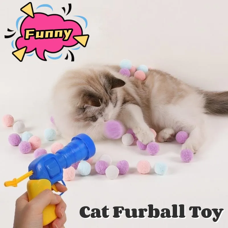 Cat Interactive Teaser Cat Training Toys Plush Ball Ejector Gun Creative Kitty Mini Pom-pom Toy Cat Tease Stick Pet Supplies
Cat Interactive Teaser Cat Training Toys Plush Ball Ejector Gun Creative Kitty Mini Pom-pom Toy Cat Tease Stick Pet Supplies