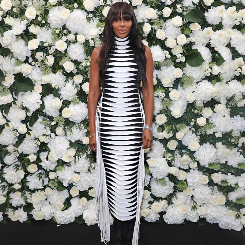 Wholesale Women's 2023 Stretch Knit Black White Striped Jacquard Evening Celebrity Cocktail Party Bandage Long Dress
Wholesale Women's 2023 Stretch Knit Black White Striped Jacquard Evening Celebrity Cocktail Party Bandage Long Dress