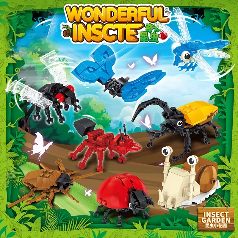 Креативная имитация серии насекомых, Бабочка, семь звезд, божья коровка, мини-украшения, строительные блоки, кирпичи, игрушки, подарки 
Креативная имитация серии насекомых, Бабочка, семь звезд, божья коровка, мини-украшения, строительные блоки, кирпичи, игрушки, подарки