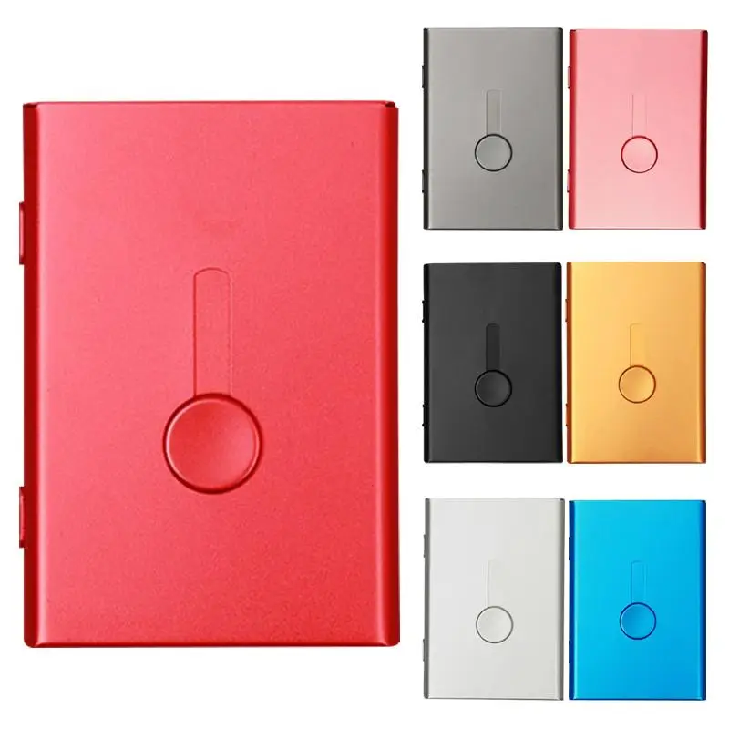 Metal Business Card Holder Hand Push Card Case Bank Card Membership Package Ultra Thin Business Card Packaging Box Organizer
Metal Business Card Holder Hand Push Card Case Bank Card Membership Package Ultra Thin Business Card Packaging Box Organizer