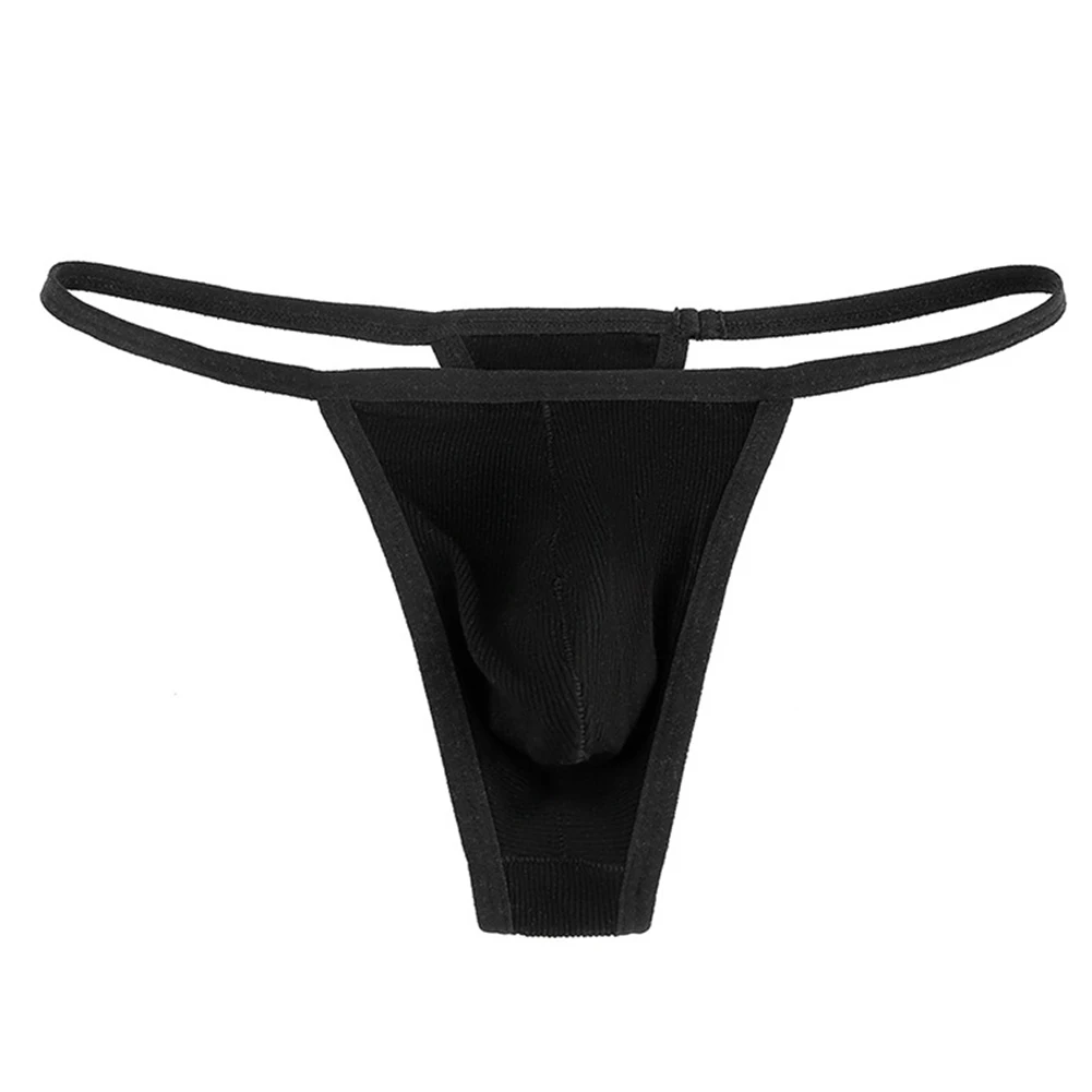 

Sexy Mans Low Rise Thongs Bulge Pouch Briefs T-Back G-String Bikini Underwear Sheer Solid Panties Underpants Erotic Lingerie