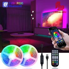 LED Room Lights Color RGB 5050 LED 20m 15m 10m for Room Decoration LED Strip Light TV Backlight Bluetooth Control Luces LED
LED Room Lights Color RGB 5050 LED 20m 15m 10m for Room Decoration LED Strip Light TV Backlight Bluetooth Control Luces LED