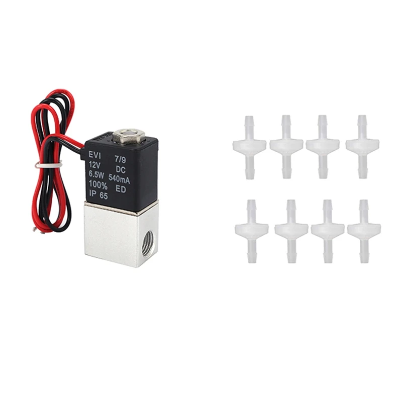 1 Pcs DC12V Solenoid Valve 1/4 Inch 2 Way Pneumatic Valves & 8 Pcs 1/4Inch Check Valve 6Mm PVDF One Way Valve
1 Pcs DC12V Solenoid Valve 1/4 Inch 2 Way Pneumatic Valves & 8 Pcs 1/4Inch Check Valve 6Mm PVDF One Way Valve