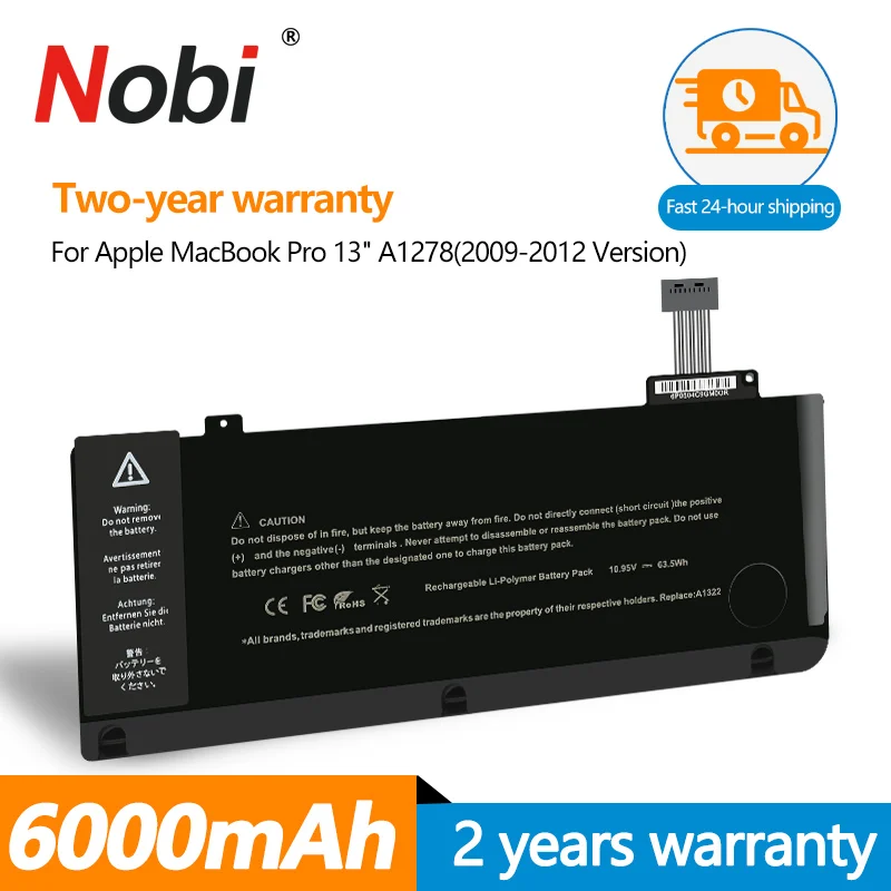 Nobi A1322 A1278 Battery For Apple MacBook Pro 13'' Inch A1278 2009 2010 2011 MB991 MB990LL A MB990J A MC700 MC374 MD101 MD314
Nobi A1322 A1278 Battery For Apple MacBook Pro 13'' Inch A1278 2009 2010 2011 MB991 MB990LL A MB990J A MC700 MC374 MD101 MD314