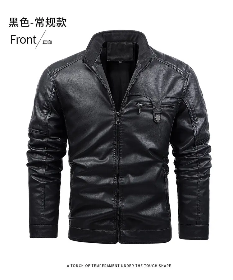 New Fleece Leather Jacket Men's Plus Velvet Men Winter Warm Motorcycle Thickened Leather Coat Man fleece Autumn PU Leather Coats 17 Mallzona S192e253f794046e49885ebecd3bec35es New Fleece Leather Jacket Men's Plus Velvet Men Winter Warm Motorcycle Thickened Leather Coat Man fleece Autumn PU Leather Coats Mallzona