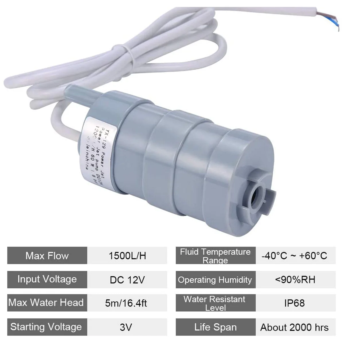 Submersible Water Pump D-C 12V For Camper Motorhome Freshwater Pump High Flow Whale Pump Plastic Water Fountain
Submersible Water Pump D-C 12V For Camper Motorhome Freshwater Pump High Flow Whale Pump Plastic Water Fountain