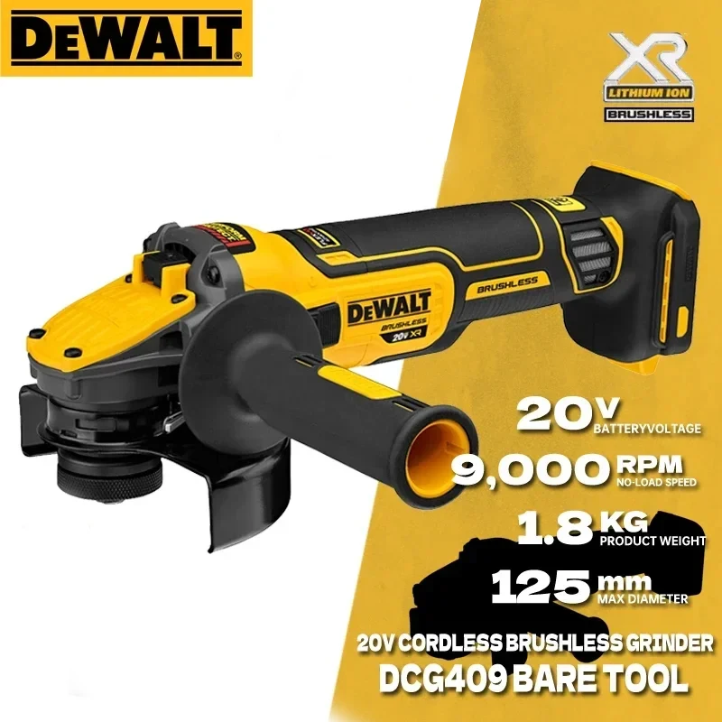 DEWALT DCG409 Cordless Angle Grinder 20V Brushless Motor Cutting Machine 9000RPM 125mm Cordless Portable Polisher Power Tool
DEWALT DCG409 Cordless Angle Grinder 20V Brushless Motor Cutting Machine 9000RPM 125mm Cordless Portable Polisher Power Tool