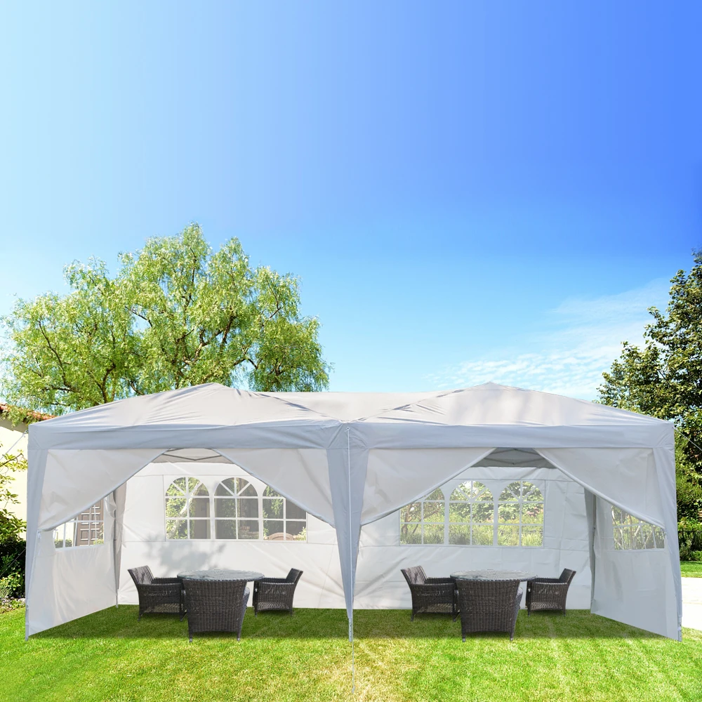 3 x 6m Four Windows Practical Waterproof Folding Tent White Waterproof Canopy Patio Wedding Gazebo, White
3 x 6m Four Windows Practical Waterproof Folding Tent White Waterproof Canopy Patio Wedding Gazebo, White