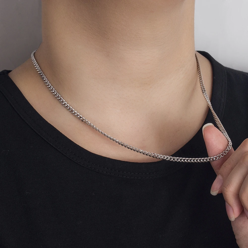 Fashion Temperament Cuban Chains Necklace for Men's 925 Sterling Silver Long Chain Choker Men Collar on Necklace Pendant 5 Mallzona S192feae13f73476d8b426d659bea272dA Fashion Temperament Cuban Chains Necklace for Men's 925 Sterling Silver Long Chain Choker Men Collar on Necklace Pendant Mallzona