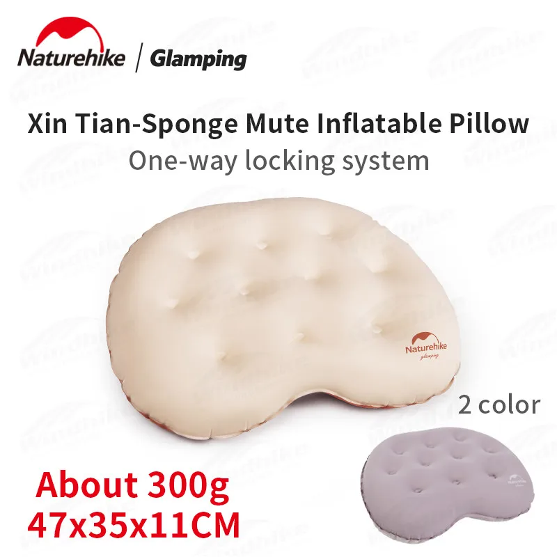 

Naturehike Portable Travel Sponge Inflatable Pillow Ultralight Camping Office TPU Comfortable Mute 11Cm Air Pillow Sleeping Neck