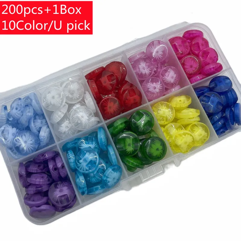 200Pcs+1Box 12mmTransparent colorful resin Buttons for clothing DIY Needlework Sewing Sewing accessories hand made Buttons
200Pcs+1Box 12mmTransparent colorful resin Buttons for clothing DIY Needlework Sewing Sewing accessories hand made Buttons