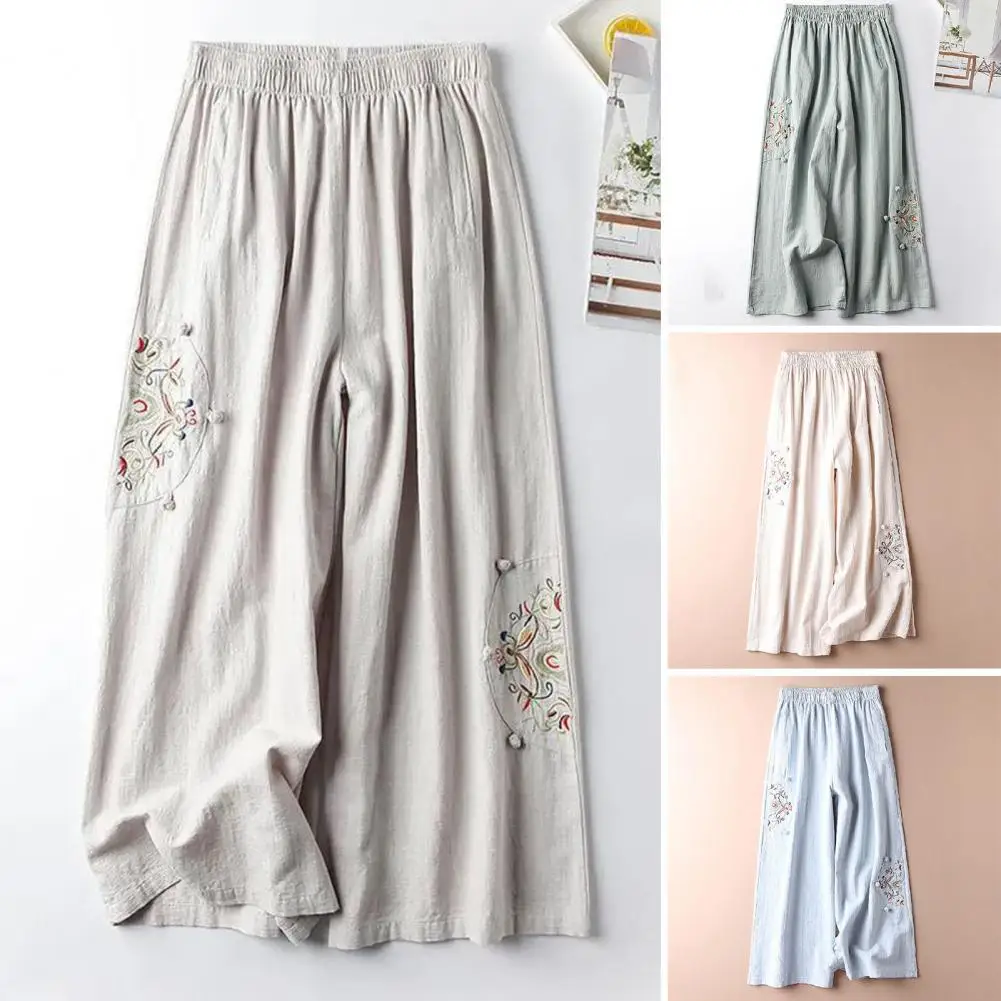 Women Summer Pants Wide Leg Deep Crotch Loose Vintage Trousers Match Top Elastic Waist Summer Ninth Pants Women Clothes
Women Summer Pants Wide Leg Deep Crotch Loose Vintage Trousers Match Top Elastic Waist Summer Ninth Pants Women Clothes