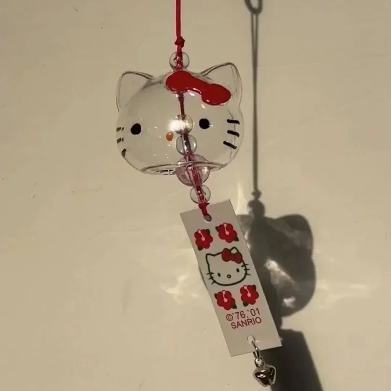 

Sanrio Kawaii Creative Anime Cartoon Series Hello Kitty Cute Wind Chime Car Pendant Festival Birthday Gift for Boys and Girls