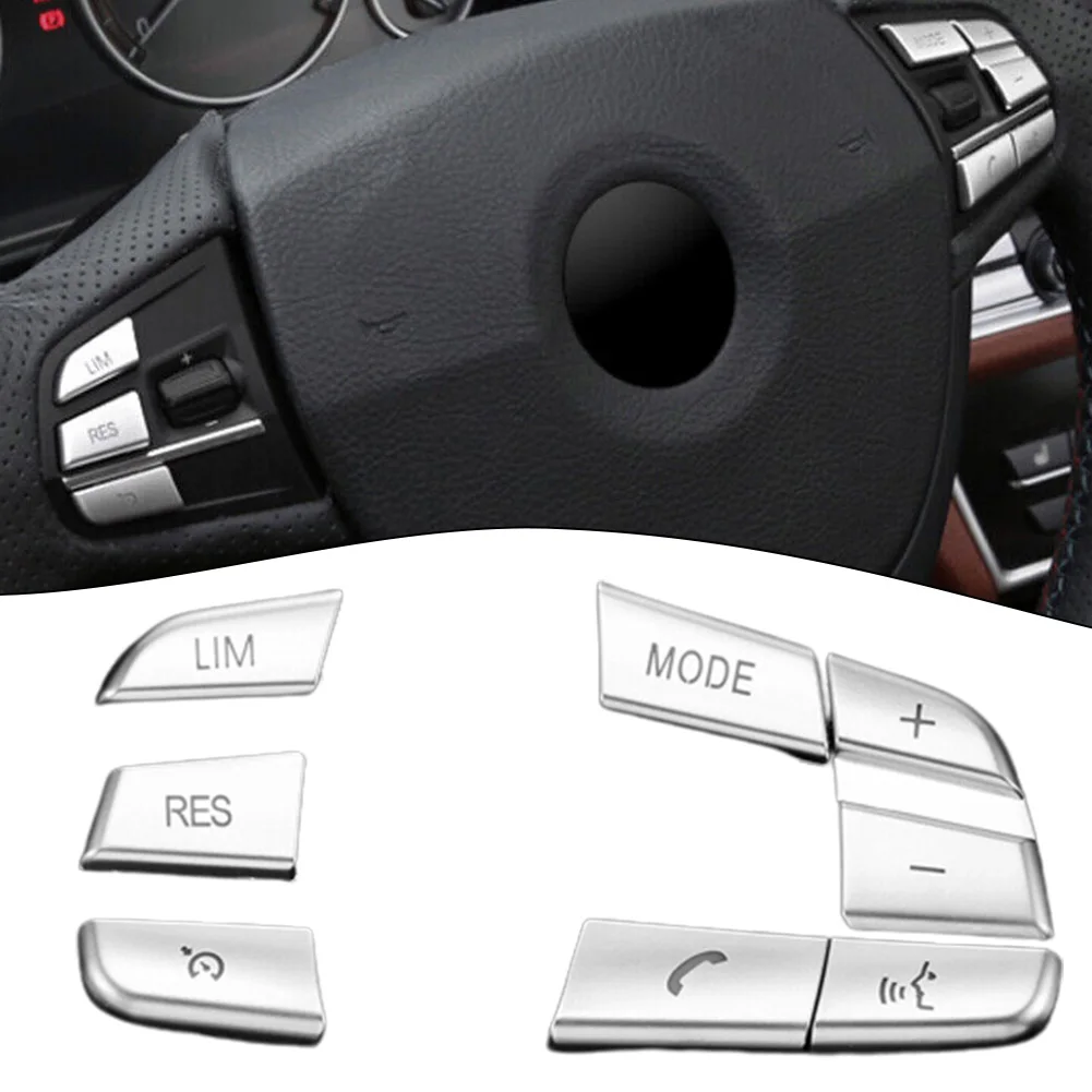 7pcs Chrome Styling Car Steering Wheel Button Cover Trim Stickers For BMW 5 6 7 GT F01 F02 F06 F07 F10 F12 Accessories
7pcs Chrome Styling Car Steering Wheel Button Cover Trim Stickers For BMW 5 6 7 GT F01 F02 F06 F07 F10 F12 Accessories