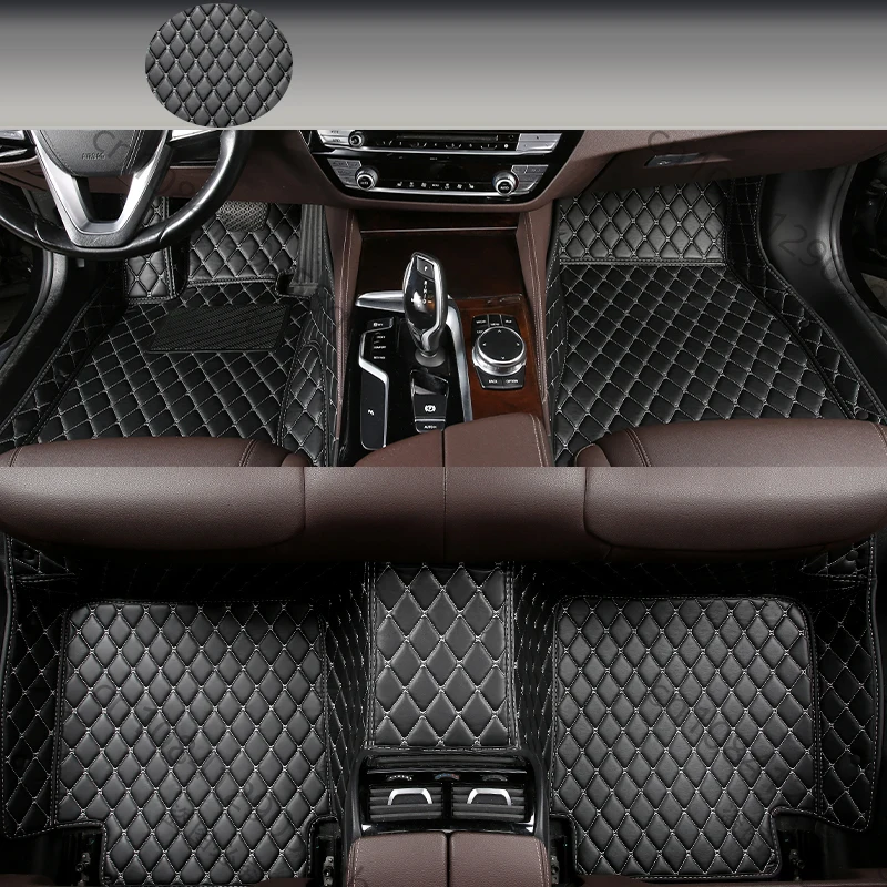 

WZBWZX Custom Diamond Leather Full Set Car Floor Mat For Ssangyong All Models Rodius kyron ActYon Rexton Korando Car Accessories