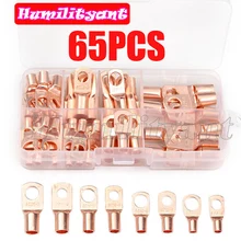 65PCS Auto Copper Ring Terminal Wire Crimp Connector Bare Cable Battery Terminals Soldered Connectors Assortment Kit Car
65PCS Auto Copper Ring Terminal Wire Crimp Connector Bare Cable Battery Terminals Soldered Connectors Assortment Kit Car