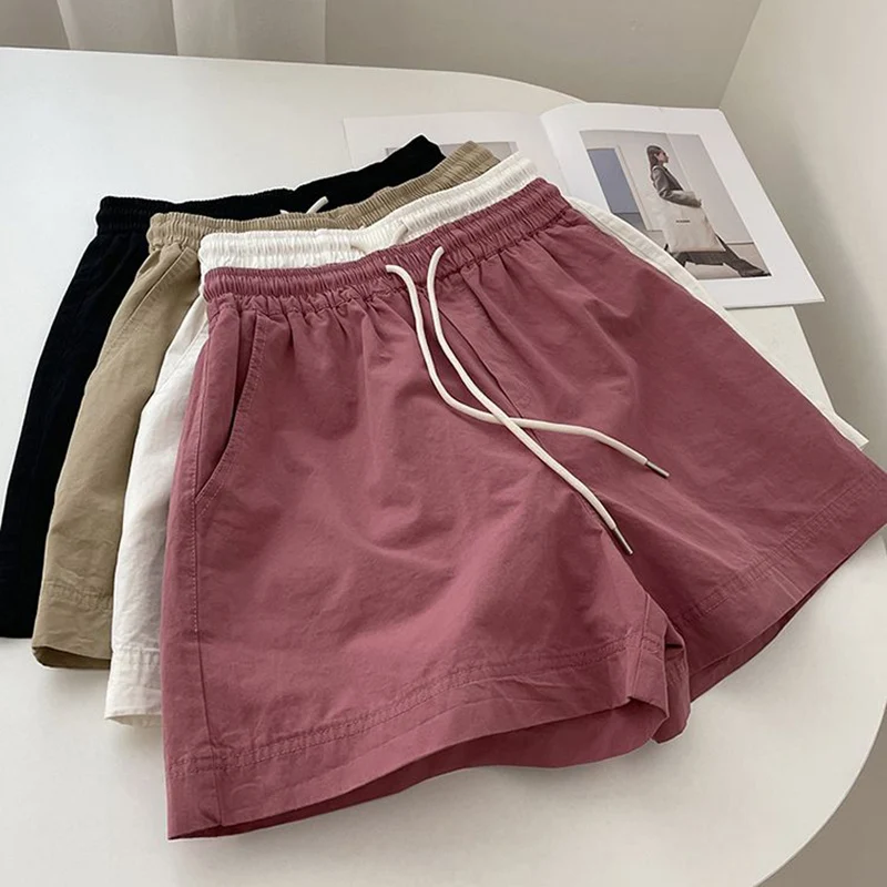 Rimocy Drawstring Lacing Women's Casual Shorts Women 2023 Summer Solid Color High Waist Shorts Woman Loose Straight Short Pants
Rimocy Drawstring Lacing Women's Casual Shorts Women 2023 Summer Solid Color High Waist Shorts Woman Loose Straight Short Pants