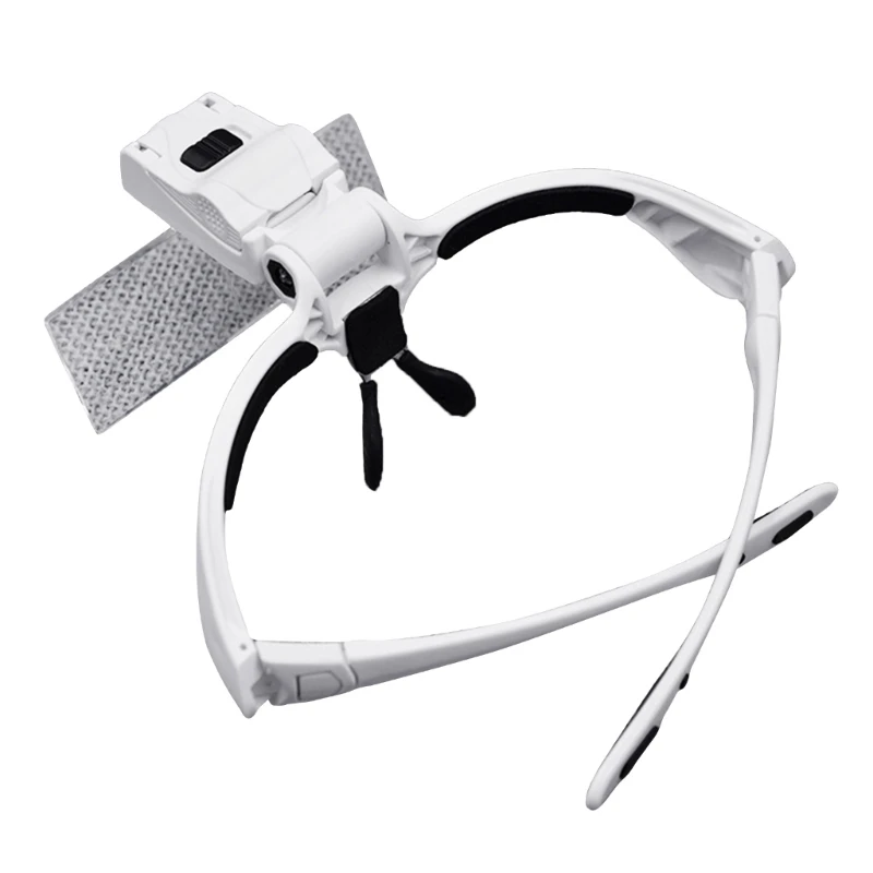 

Headband Magnifier Glasses with LED Lighted & 5 Detachable Lenses 1X/1.5X/2X,2.5X/3.5X Hands Head Mounted Drosphip