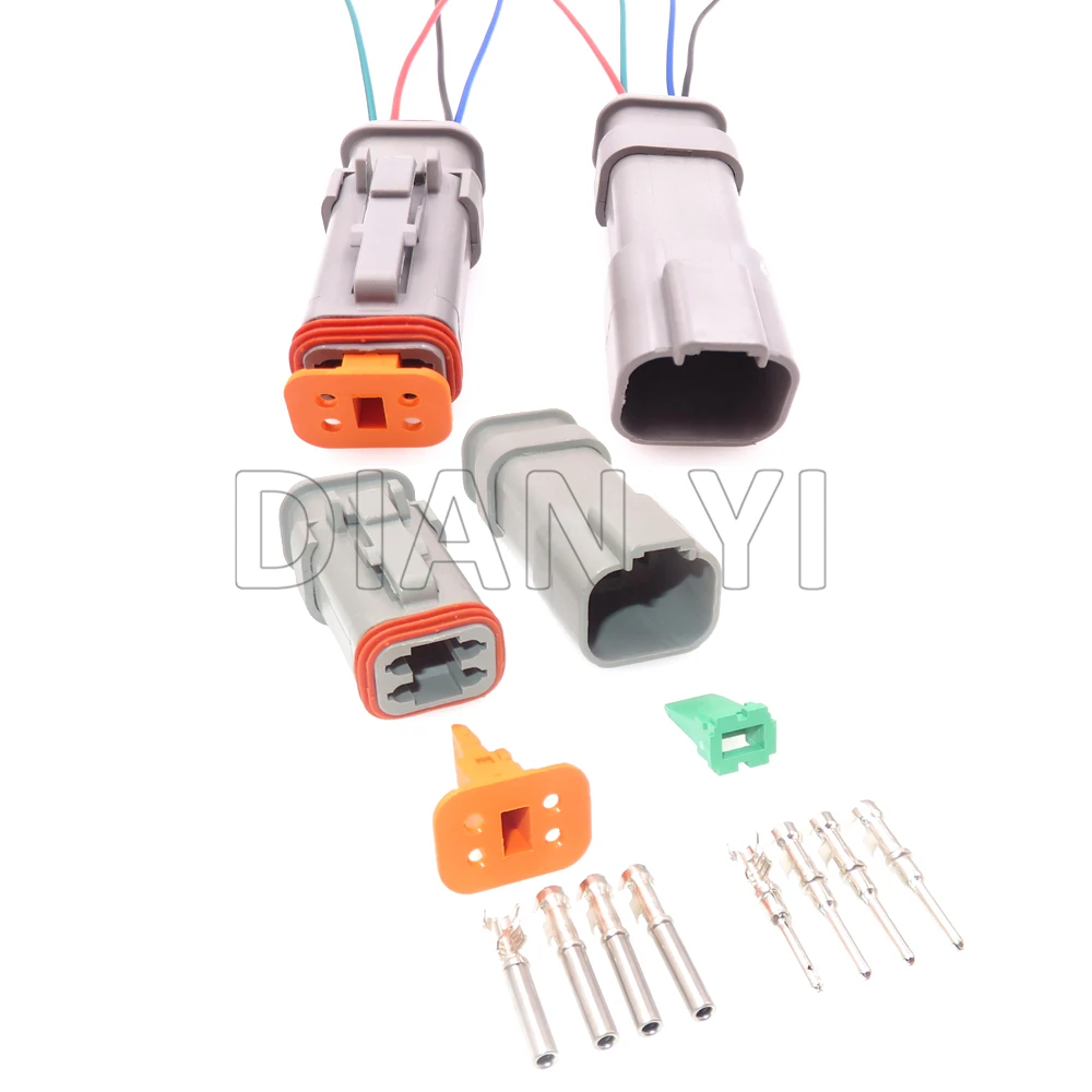 1 Set 4 Way Auto Male Female Docking Socket With Cables DT04-4P-E008 DT04-4S-E008 Car Sealed Cable Connector
1 Set 4 Way Auto Male Female Docking Socket With Cables DT04-4P-E008 DT04-4S-E008 Car Sealed Cable Connector