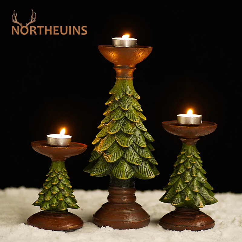 NORTHEUINS Resin Christmas Tree Candle Holder Figurines Christmas Decorations Candlestick Craft Home Interior Living Room Decor
NORTHEUINS Resin Christmas Tree Candle Holder Figurines Christmas Decorations Candlestick Craft Home Interior Living Room Decor
