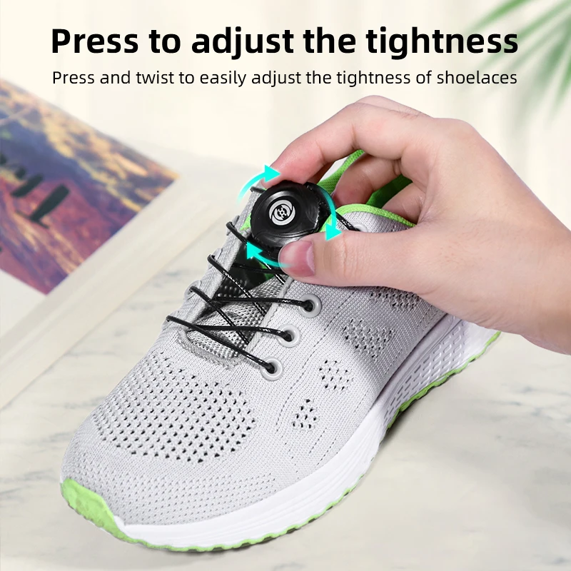 

1Pair Automatic Laces Sneakers Swivel Buckle Shoelaces Without Ties Adults Kids Lazy No Tie Shoe Laces Shoe Accessories 120CM