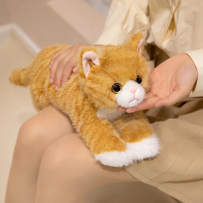 Realistic Cat Plush Toy Lifelike Soft Stuffed Kitten with Fur , Cute Gift for Pet Lovers, Home Decor, Valentine Birthday Realistic Cat Plush Toy Lifelike Soft Stuffed Kitten with Fur , Cute Gift for Pet Lovers, Home Decor, Valentine Birthday