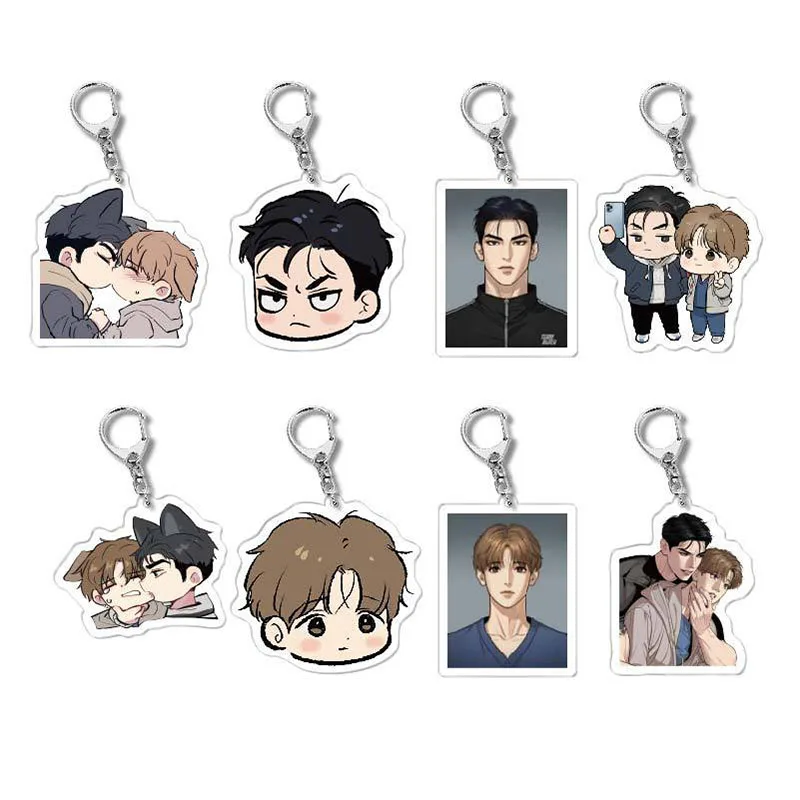 

Anime Mkop Acrylic Keychain Korea Manga Mingwa Characters Zhou Zajing Pendent Keyring Jewelry