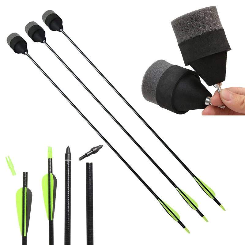 6pcs Sponge Safety Arrows Fiberglass Shaft ID 6.2mm Exchangeable Arrowheads Foam Tipped Arrow CS Game Shooting Hunting Archery
6pcs Sponge Safety Arrows Fiberglass Shaft ID 6.2mm Exchangeable Arrowheads Foam Tipped Arrow CS Game Shooting Hunting Archery